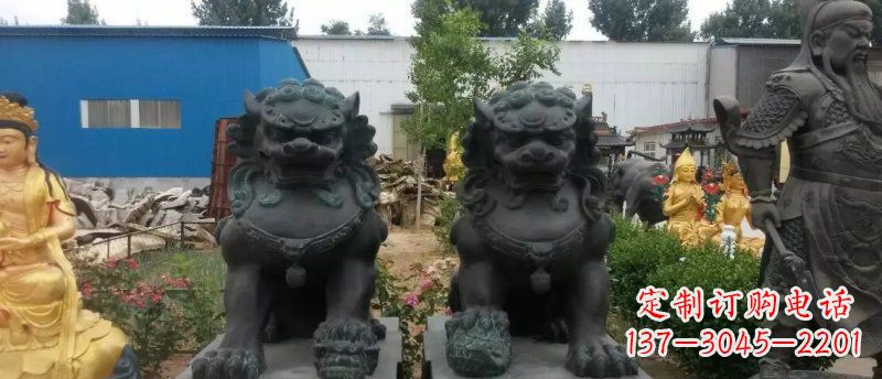 大连铸铜狮子看门狮子铜雕