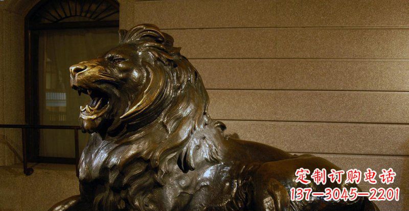 大连铸铜狮子铜雕 (2)