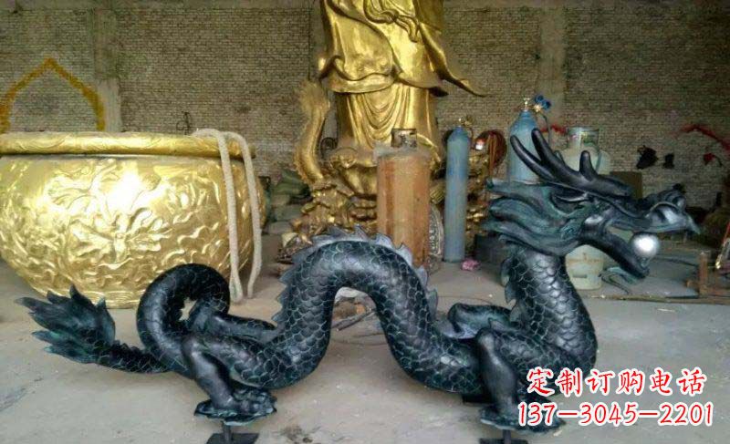 大连铸铜双龙戏珠广场铜雕