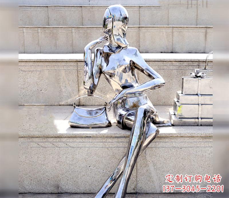 大连不锈钢美女购物造型