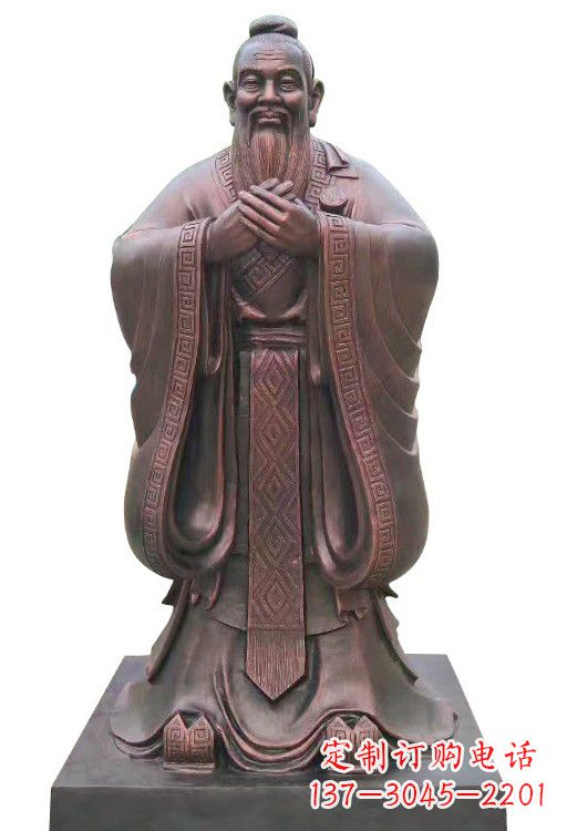 大连紫铜孔子像