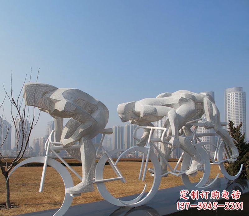 大连自行车比赛不锈钢雕塑