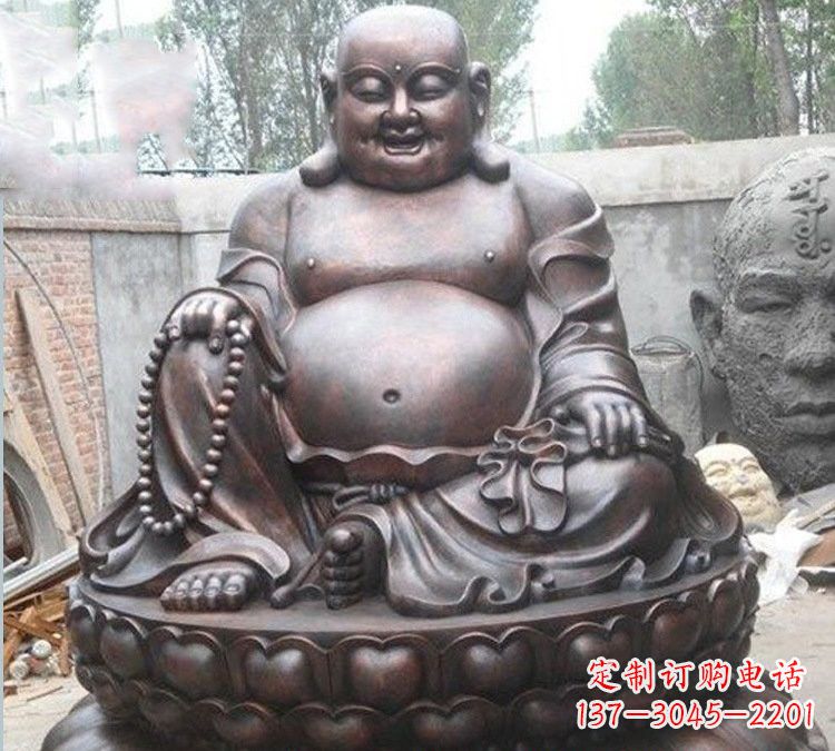 大连宗教庙宇弥勒佛铜雕222