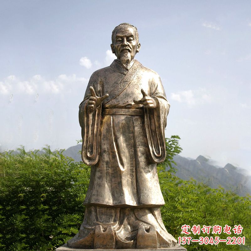 大连祖冲之纯铜雕像