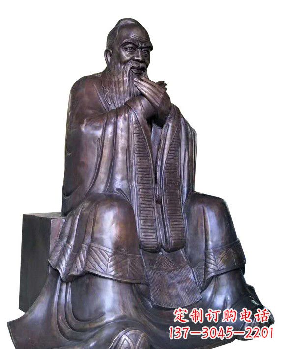 大连作揖孔子青铜像