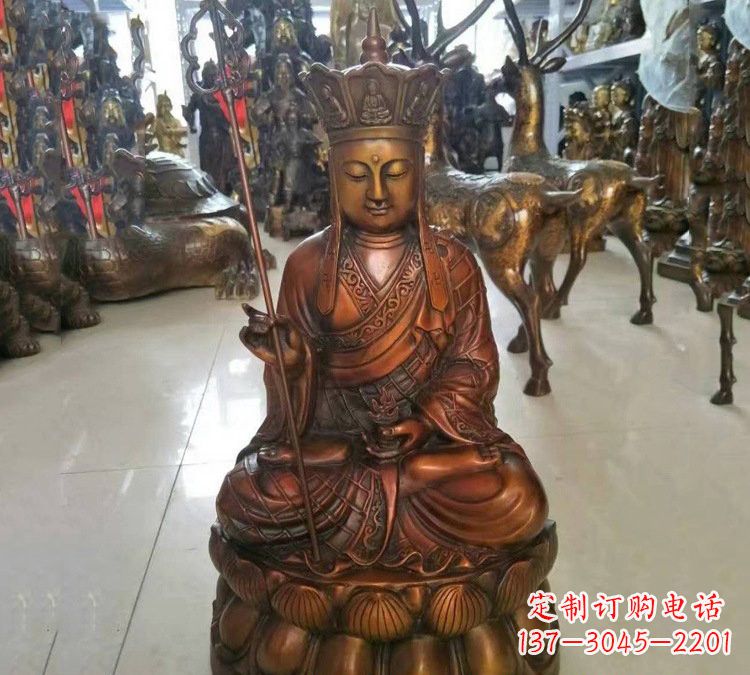 大连坐式地藏菩萨铜雕
